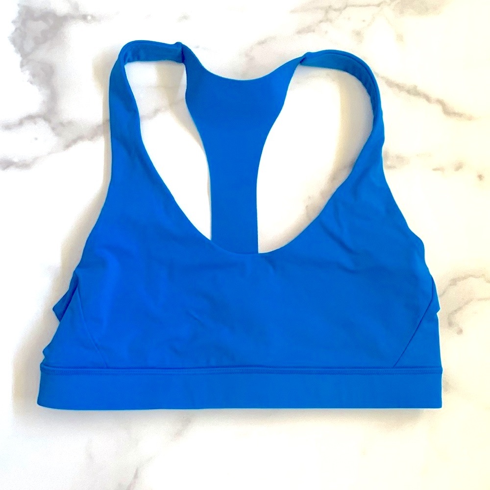 Lululemon bright blue sports bra